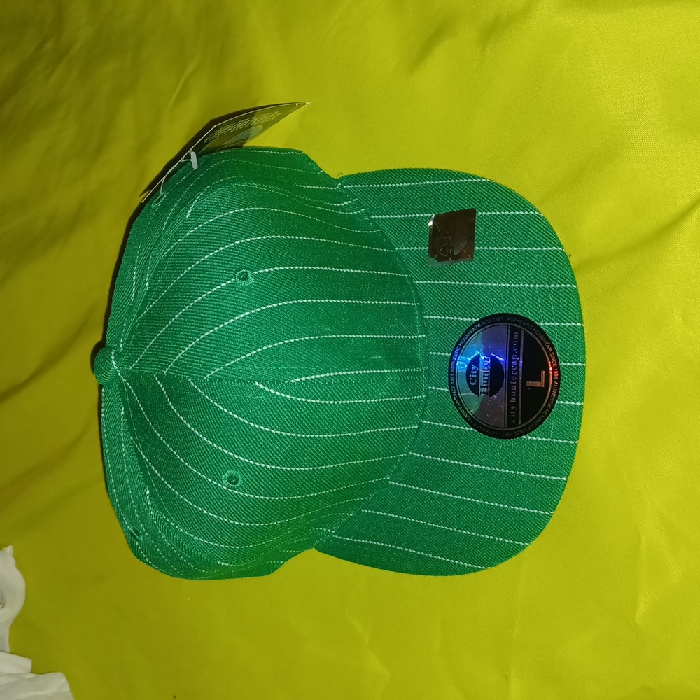 2/$10 Brand New Green &White fitted cap
